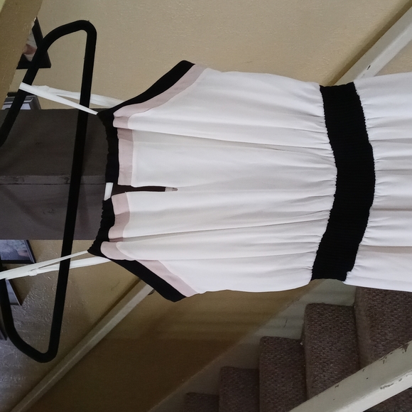 Cream Colored HeartSoul Long Spaghetti Strap Dress NWT Women's Size Medium - Picture 2 of 7